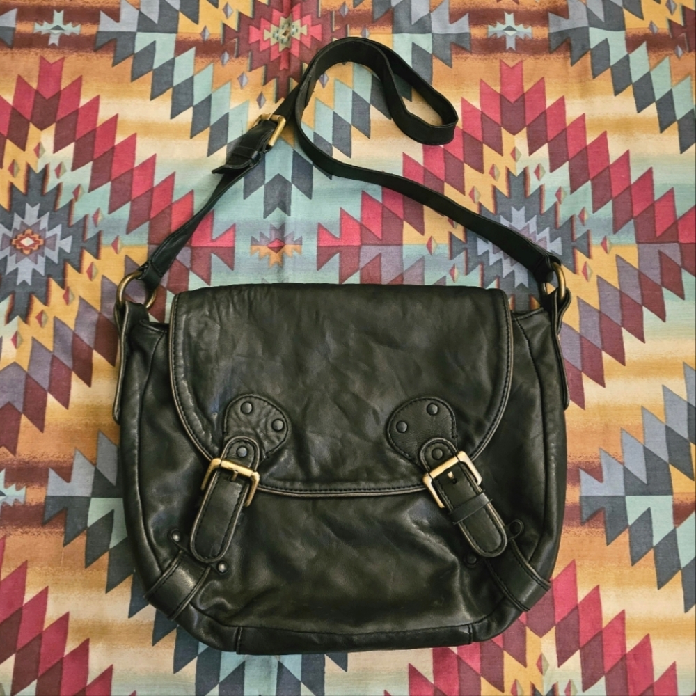 Old Gringo Black Leather Crossbody Messenger Bag